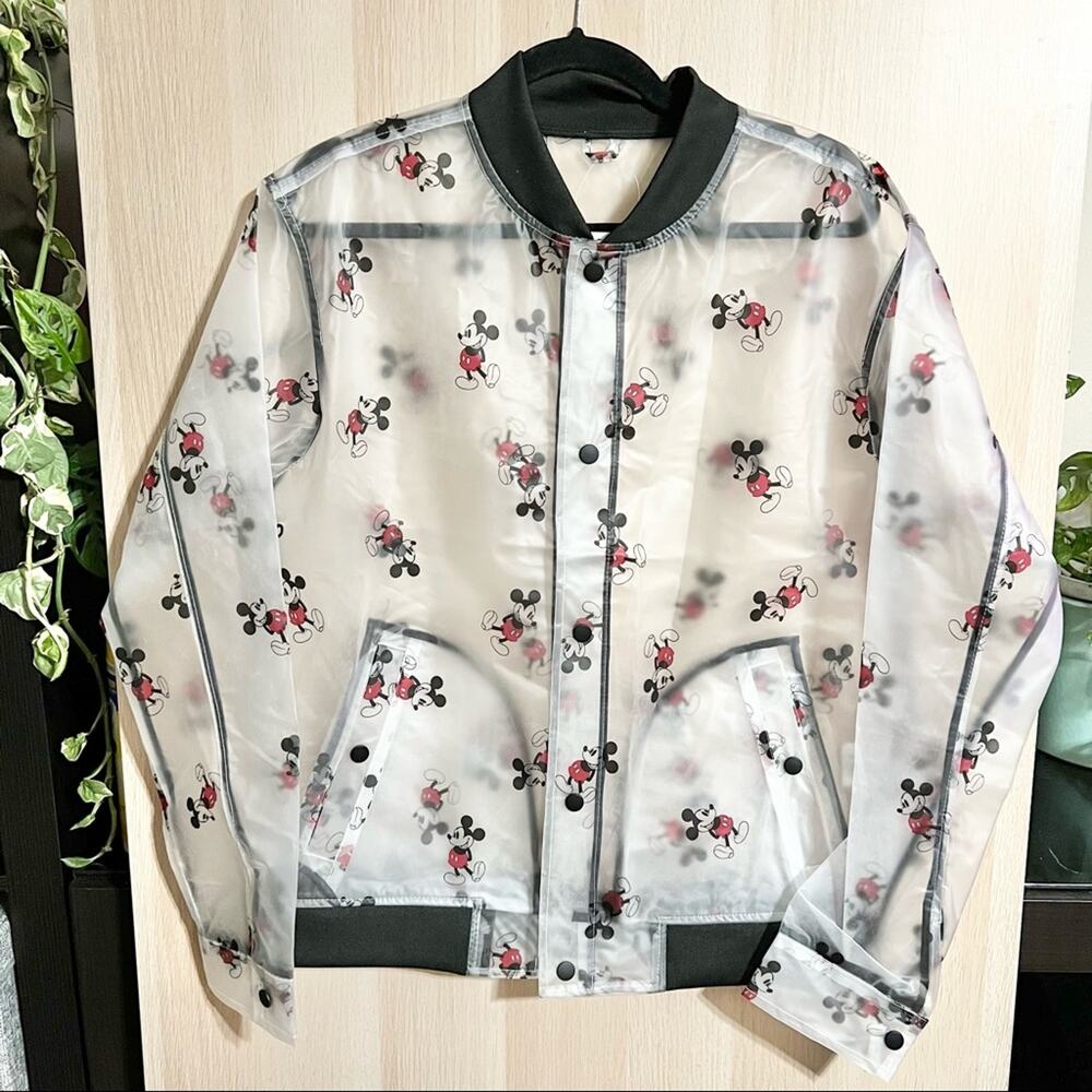 Disney Mickey Mouse See-through Bomber Rain Jacket